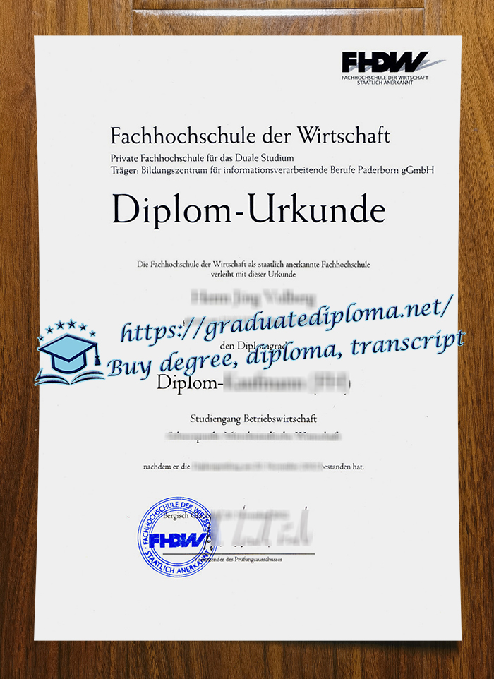 Fachhochschulen der Wirtschaft diploma