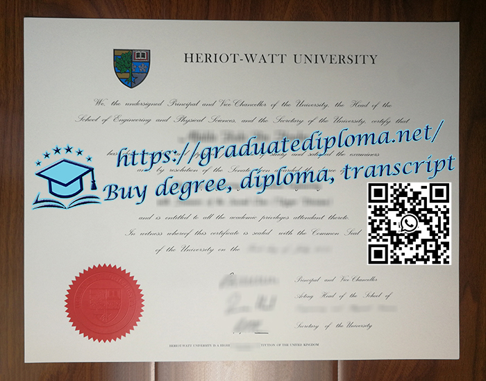 Heriot-Watt University diploma