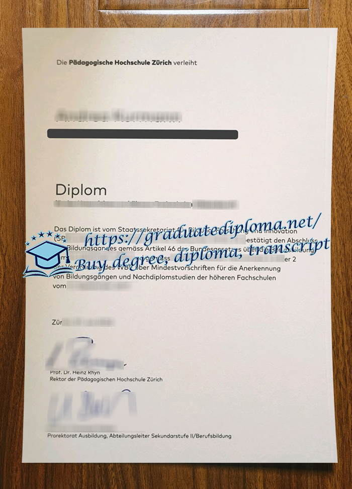 Pädagogische Hochschule Zürich diploma