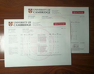 University of Cambridge transcript