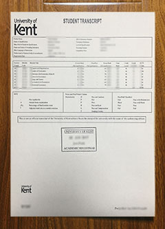 University of Kent transcript