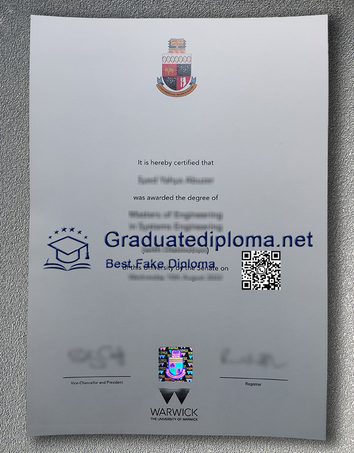 University of Warwick diploma