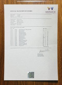 University of Warwick transcript