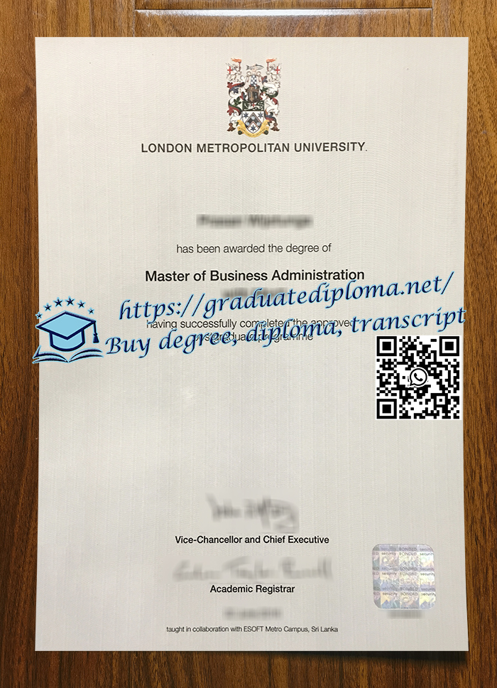 London Metropolitan University diploma