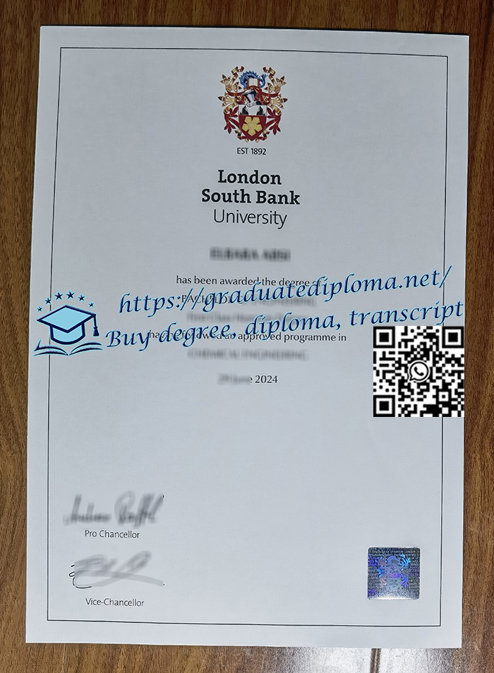 London-South-Bank-University-diploma
