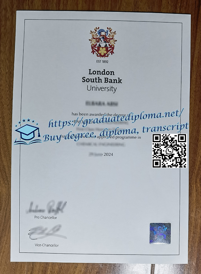 London South Bank University diploma