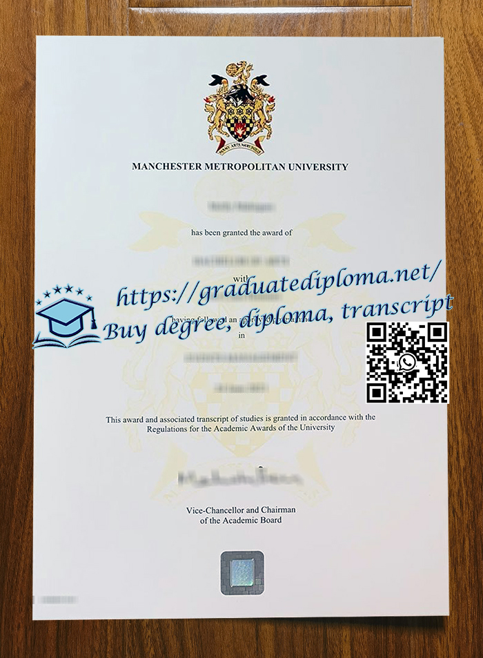 Manchester Metropolitan University diploma