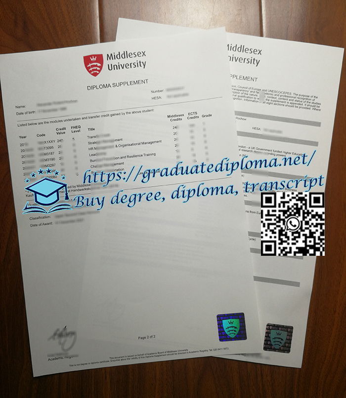 Middlesex-University-transcript