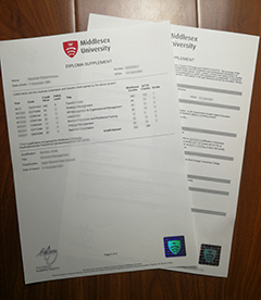 Middlesex University transcript