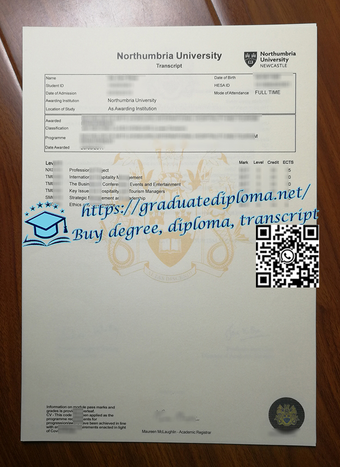 Northumbria-University-transcript