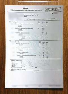 Nottingham Trent University transcript