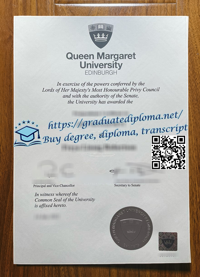 Queen Margaret University diploma