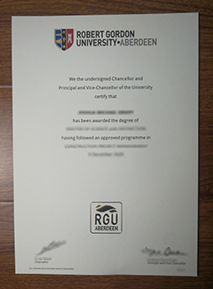 Robert Gordon University degree