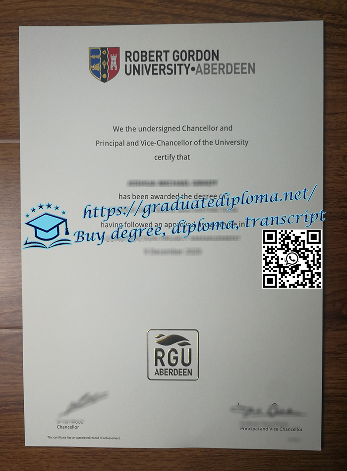 Robert Gordon University diploma