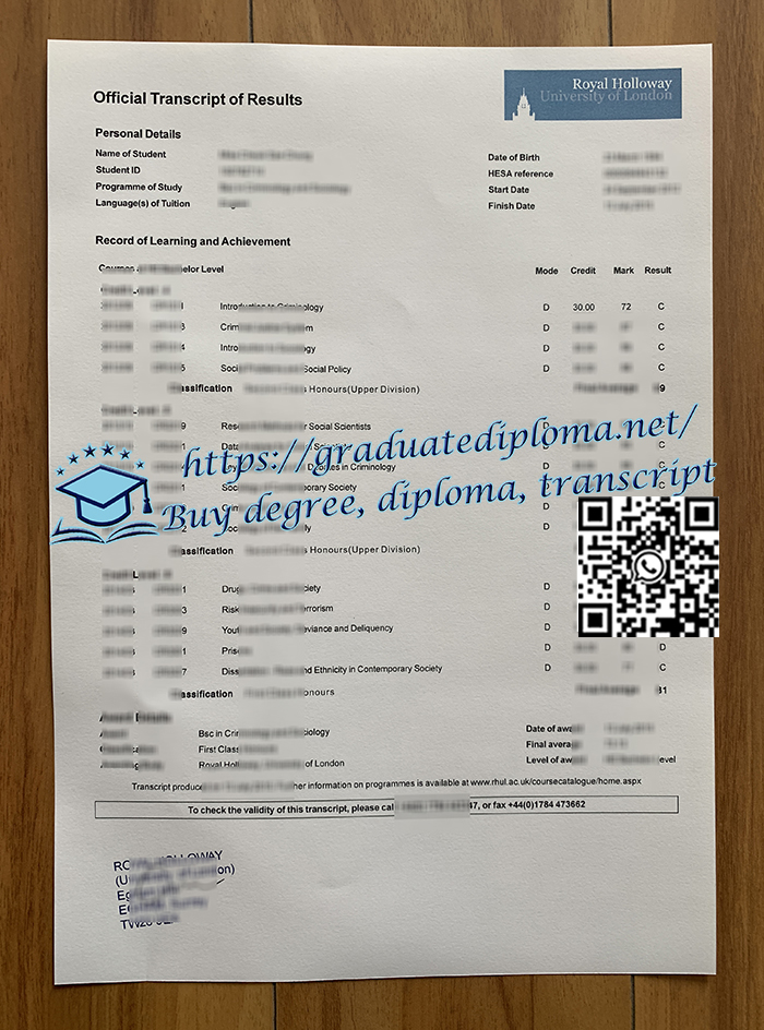 Royal-Holloway-University-of-London-transcript