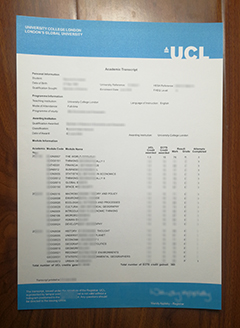 University College London transcript