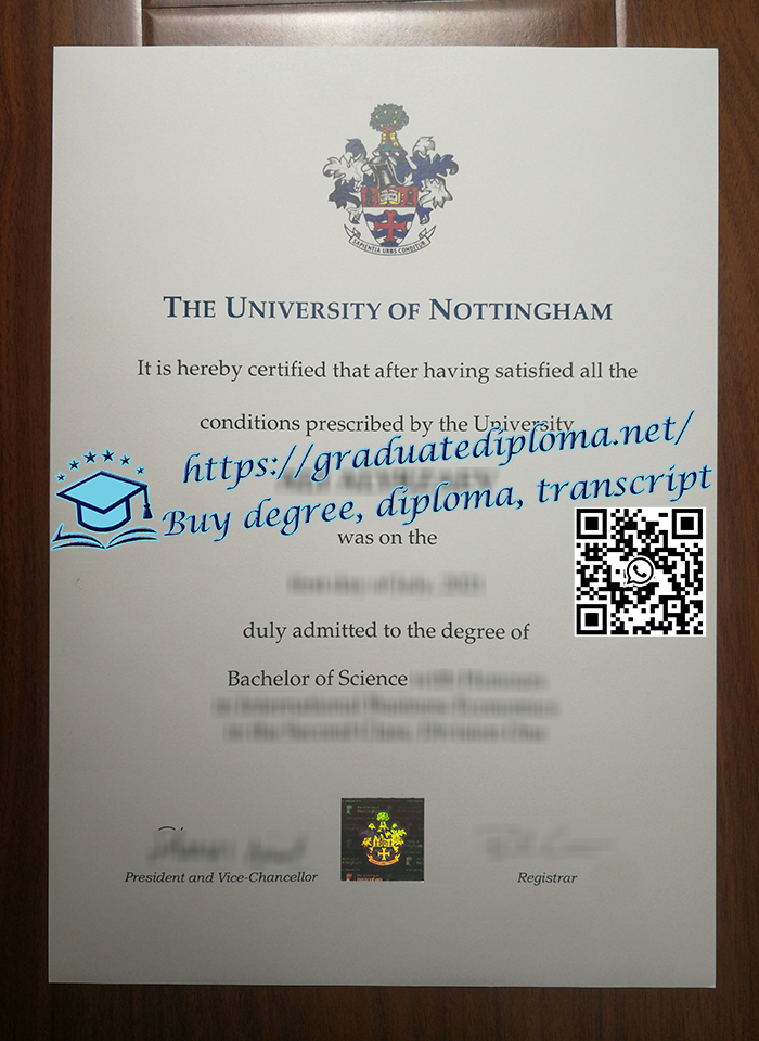 University of Nottingham diploma