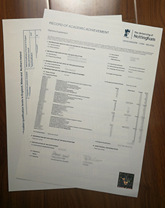 University of Nottingham transcript