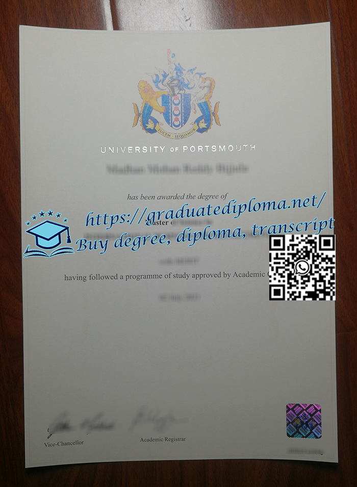 University-of-Portsmouth-diploma