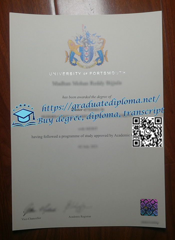 University of Portsmouth diploma