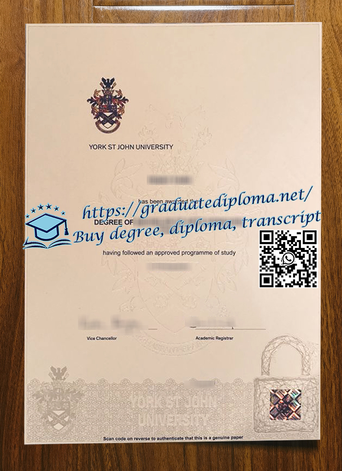 York St John University diploma