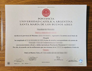 Universidad Católica Argentina degree