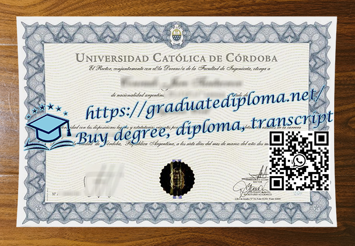 Universidad Católica de Córdoba diploma