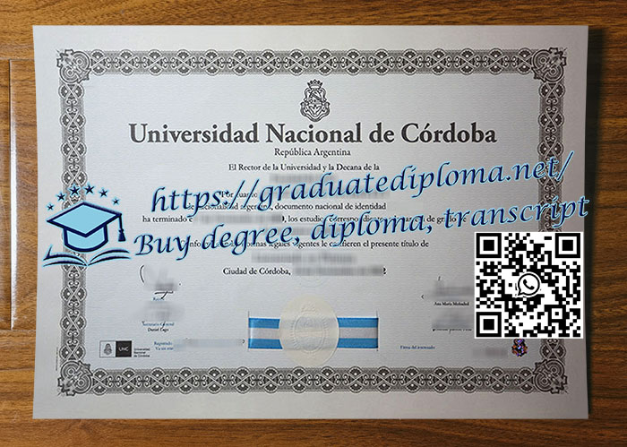 Universidad Nacional de Córdoba diploma