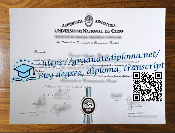 Universidad Nacional de Cuyo diploma