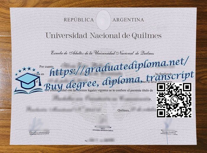 Universidad Nacional de Quilmes diploma