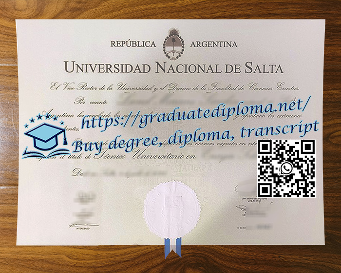 Universidad Nacional de Salta diploma