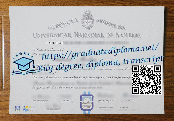 Universidad Nacional de San Luis diploma