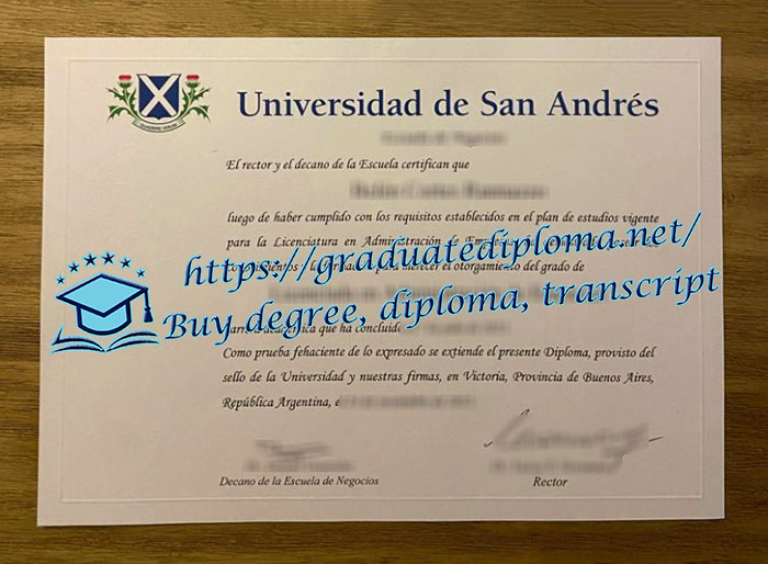 Universidad de San Andrés diploma