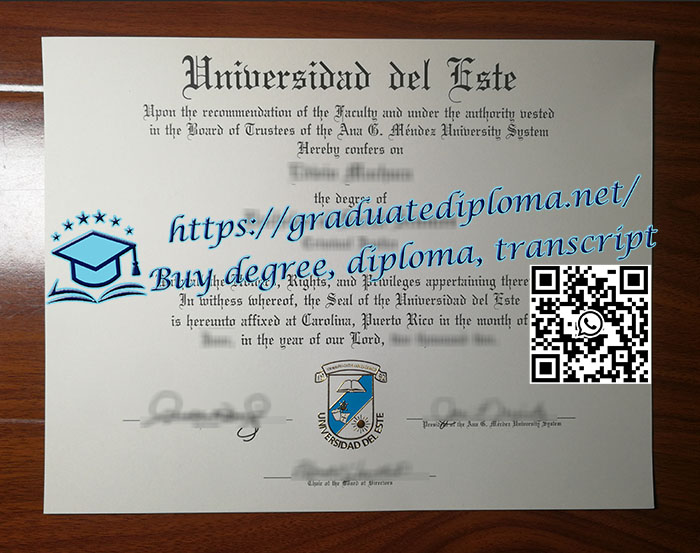 Universidad del Este diploma