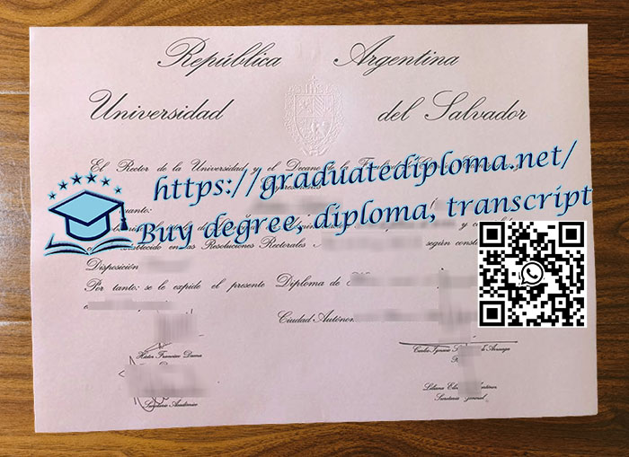 Universidad del Salvador diploma