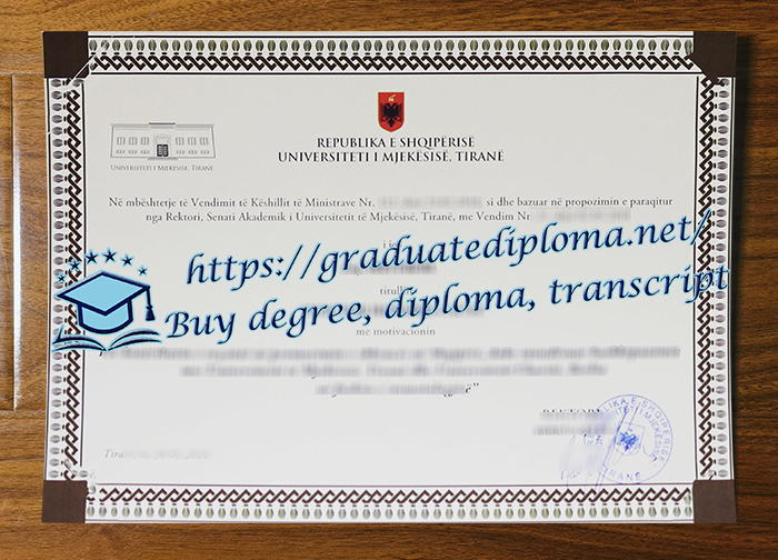 Universiteti i Mjekësisë, Tiranë diploma