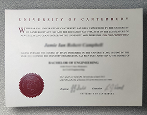 University of Canterbury diploma