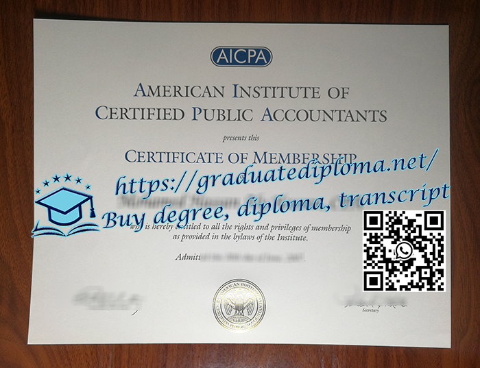 AICPA certificate