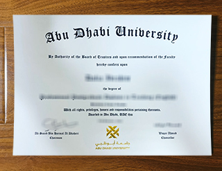 Abu Dhabi University degree