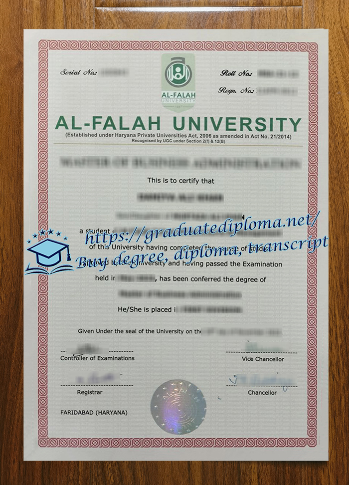 Al-Falah University diploma