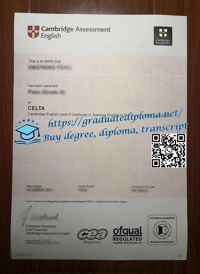 Cambridge CELTA certificate