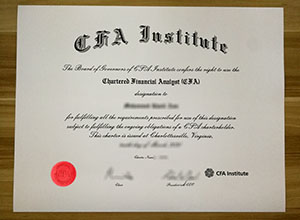 CFA certificate