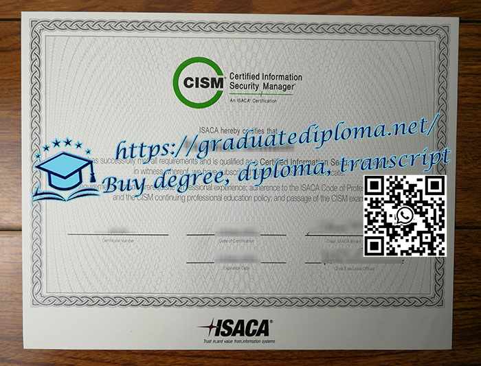 CISM certificate