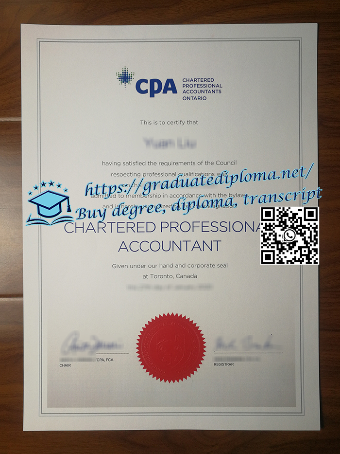 CPA Ontario certificate