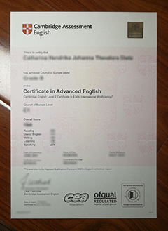 Cambridge Advanced English certificate