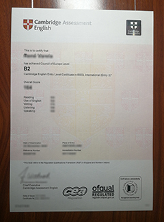 Cambridge B2 certificate