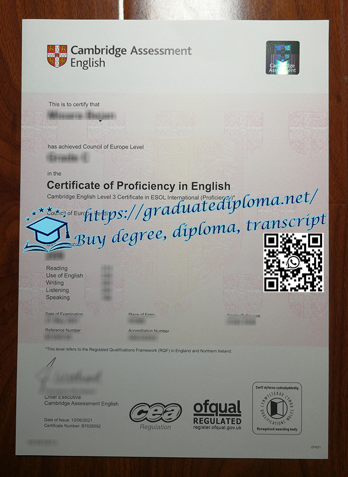 Cambridge C2 Proficiency Certificate