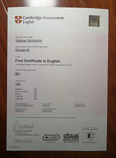 Cambridge First Certificate in English