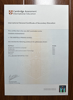 Cambridge IGCSE Certificate