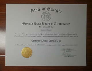 Georgia CPA certificate